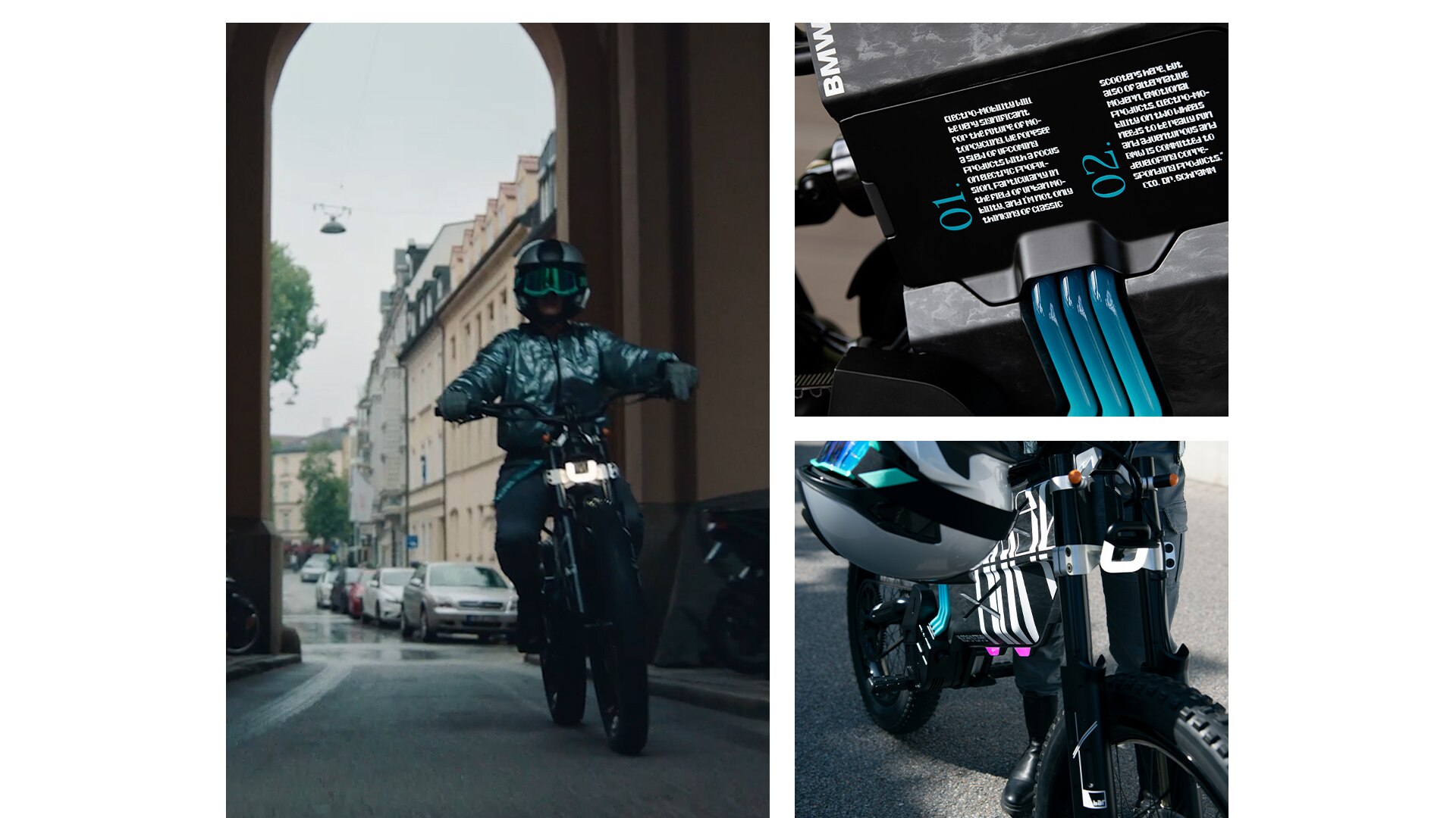 Il BMW Motorrad Vision AMBY con la conducente.