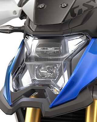 Il faro a LED con luce di marcia diurna della F 450 GS di BMW Motorrad