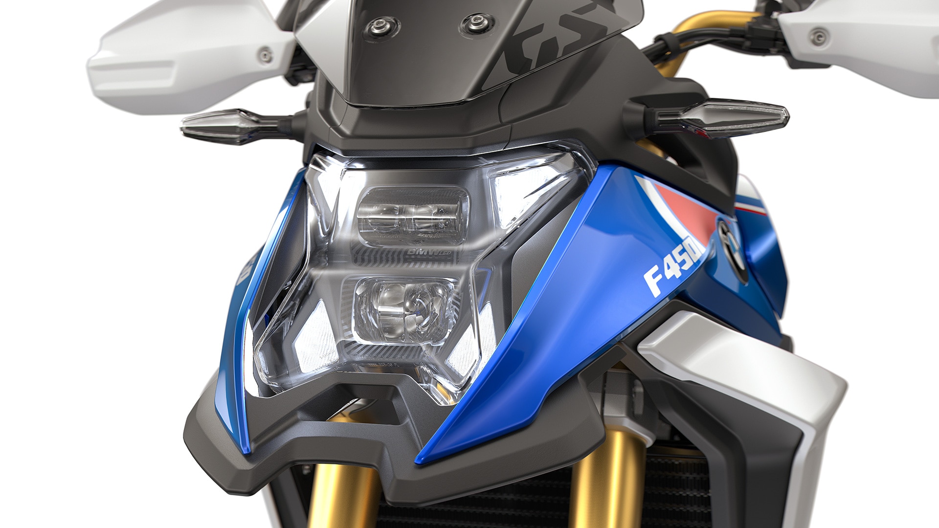 Il faro a LED con luce di marcia diurna della F 450 GS di BMW Motorrad