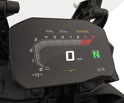 TFT-Display mit Connectivity der BMW F 800 GS