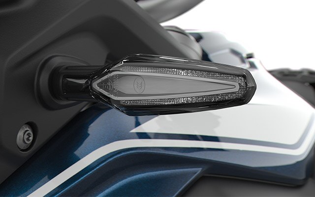 Nous voyons ici les clignotants à LED de la F 850 GS.
