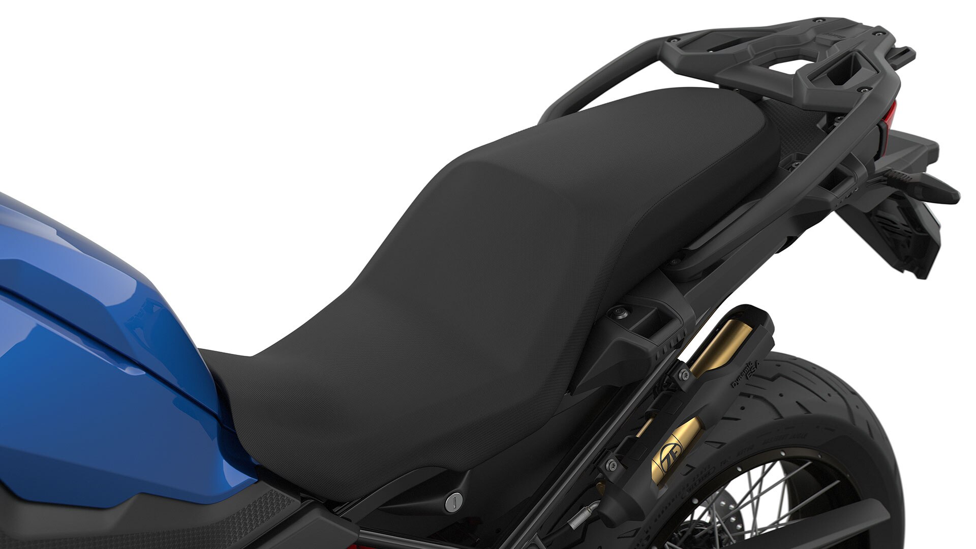 Wir sehen die Sitzbank der F 850 GS.