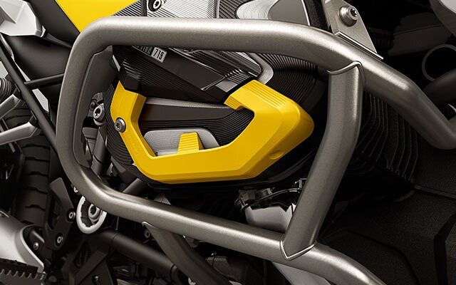Nous voyons ici l'Edition 40 Years GS avec les couvre-culasses Option 719 en jaune et noir.