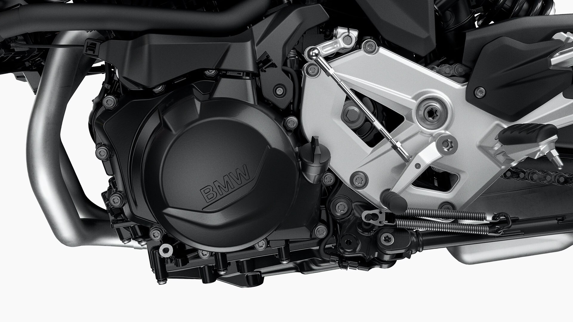 Wir sehen den Motor der F 900. Er ist das Herzstück der F 900 R und Garant für deinen Fahrspass.