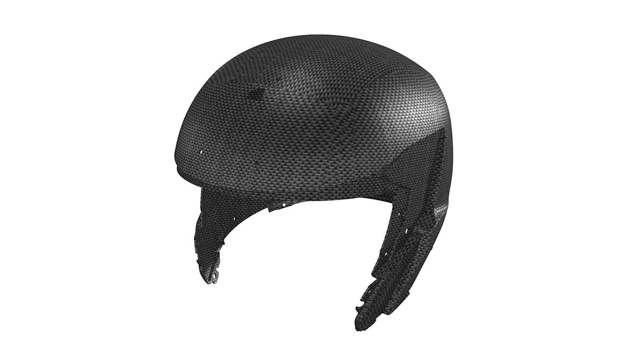 Helmschale aus 100% Carbon System 7 Carbon Helm