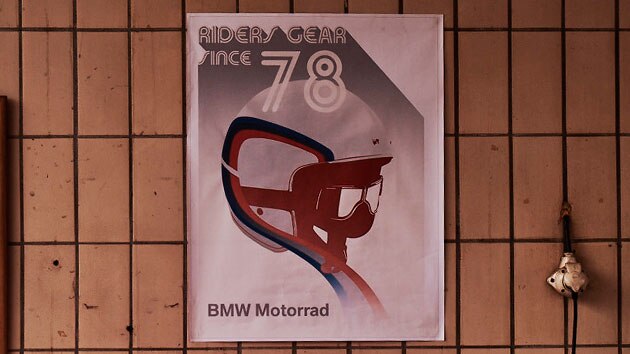 Poster “40 Ans“ Edition Limiteé hanging on the garage wall